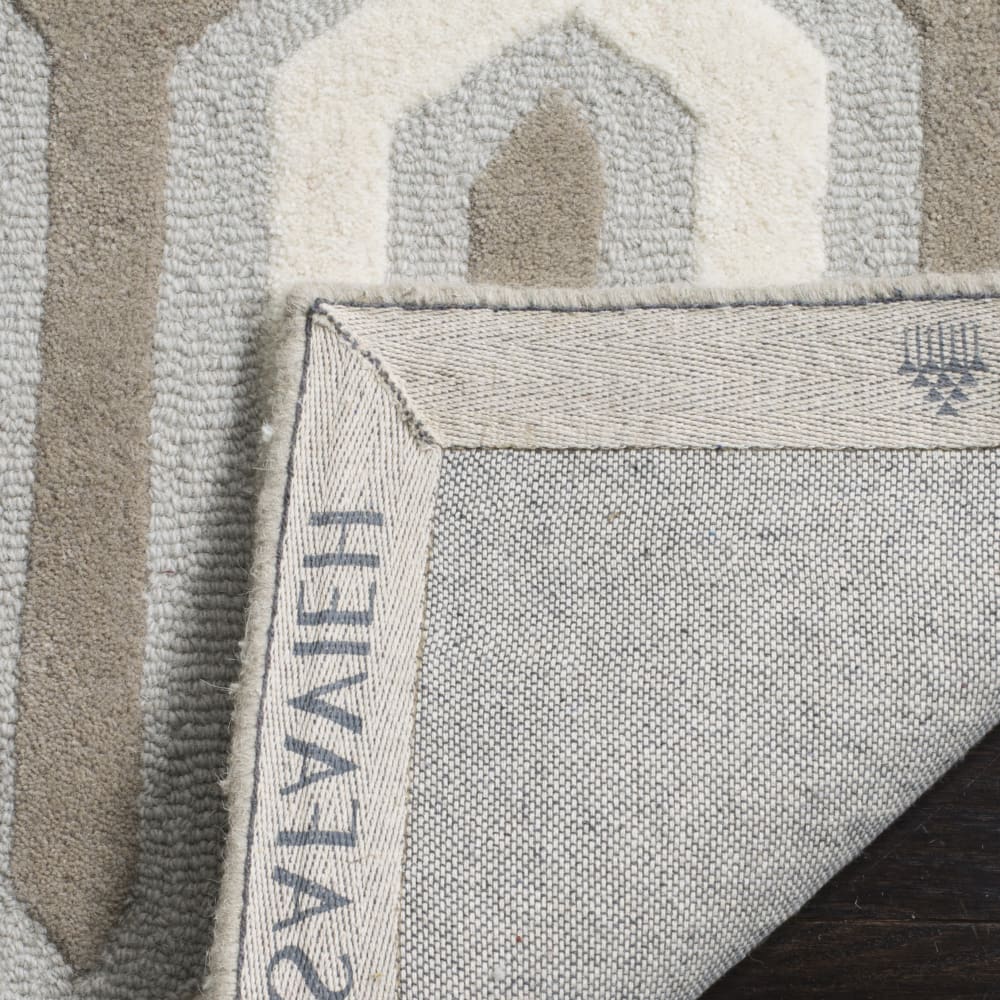 Tapis moderne en laine bleu/gris, 122 x 183 cm — vue 4