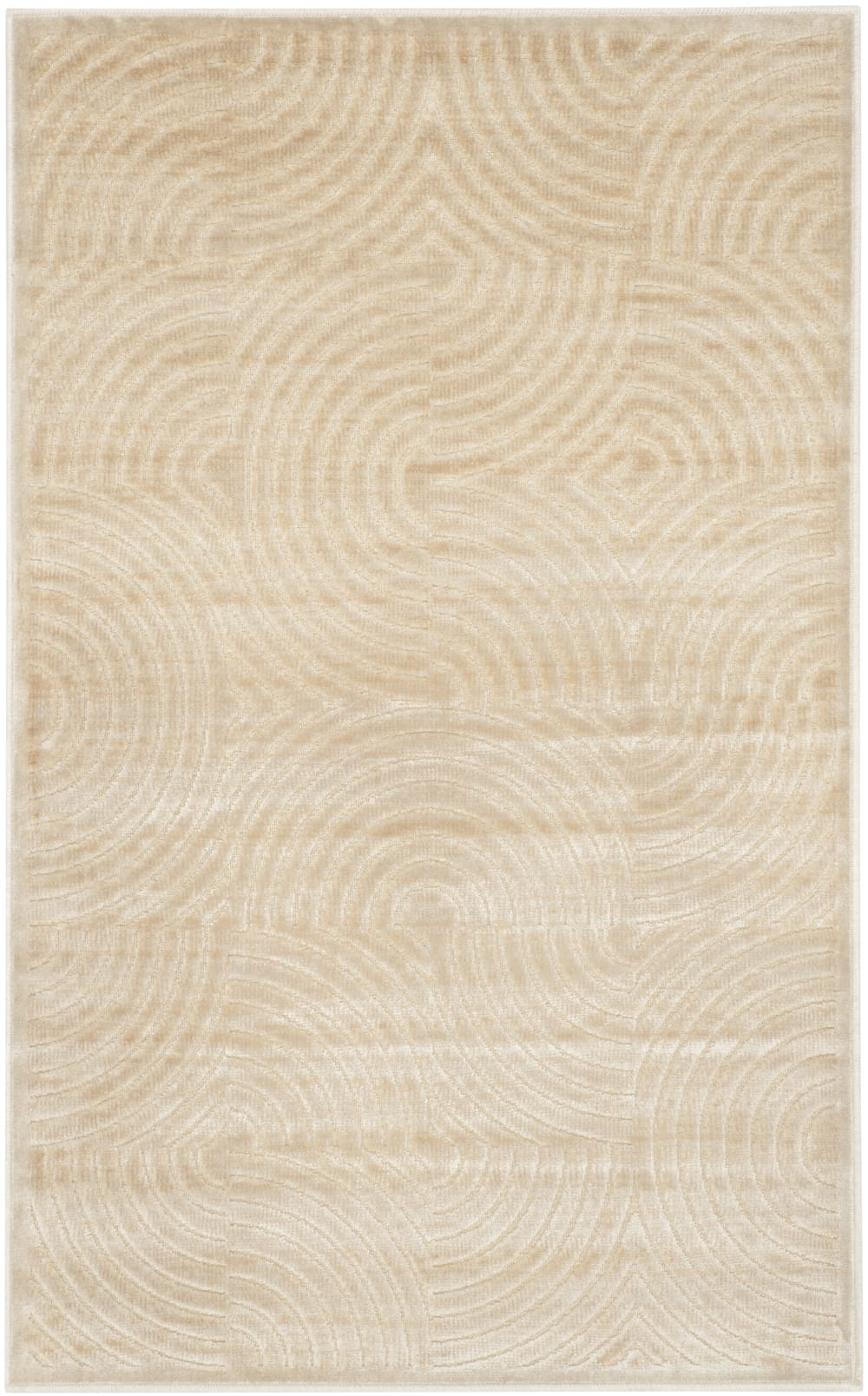 Tapis de transition en viscose beige, 79 x 122 cm