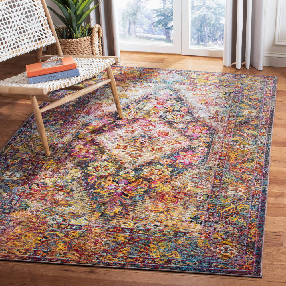 Tappeto di transizione in polipropilene blu, 91 x 152 cm -