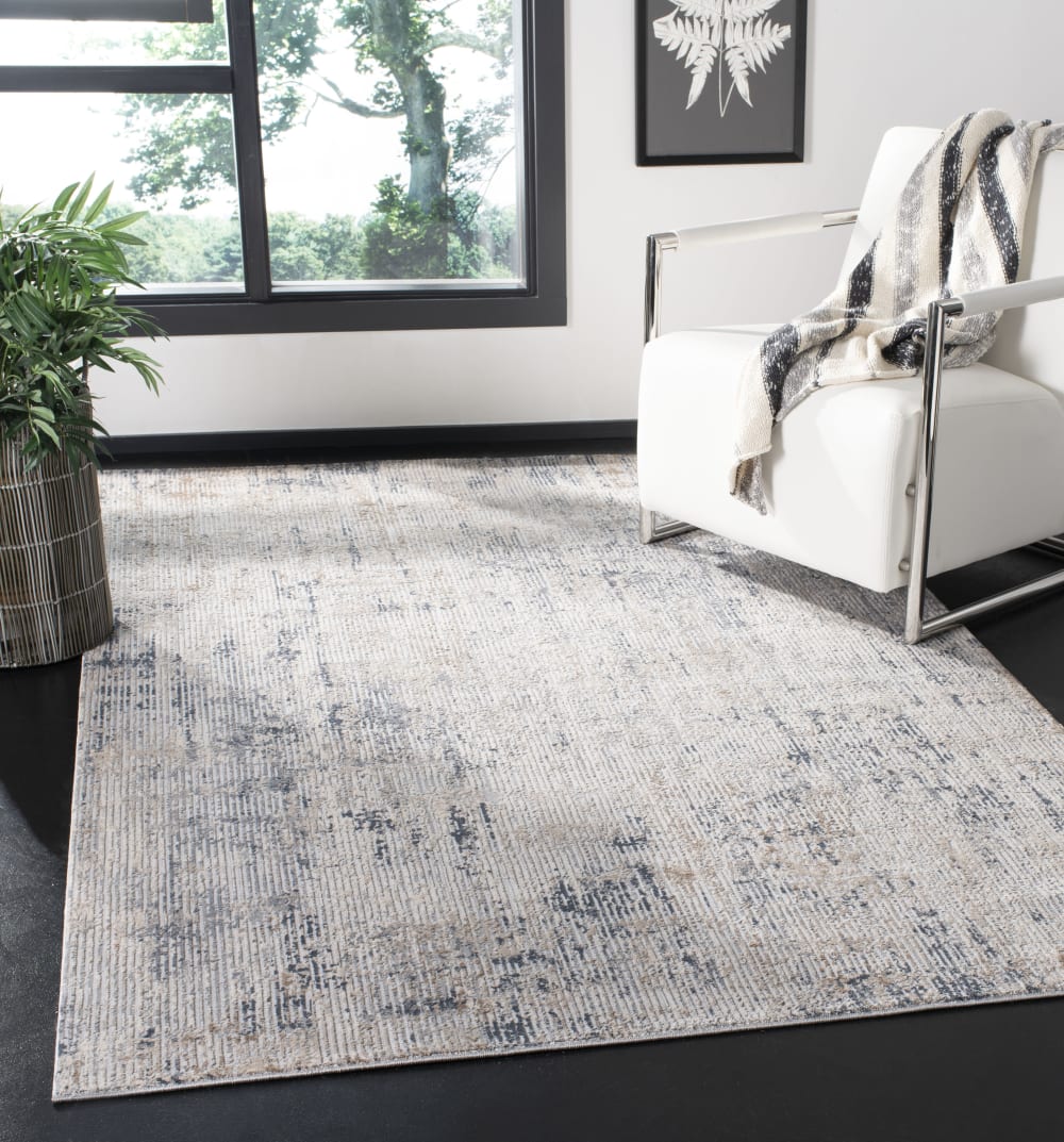 Safavieh Zeitgenössische Polypropylen-Teppich in Beige/Grau, 160 x 229 cm style modern Beige Pp - Polypropylen