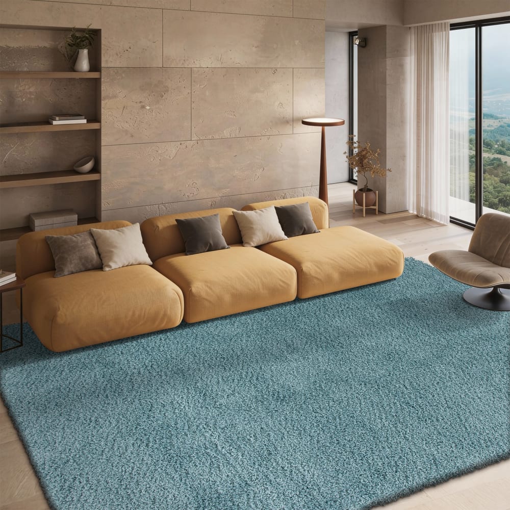 Tapis en polypropylène bleu, 122 x 183 cm — vue 3