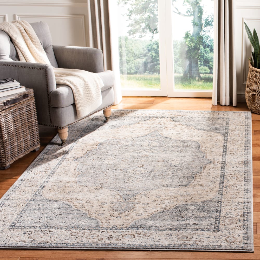 Safavieh Traditionell Polypropylen-Teppich in Beige/Grau, 155 x 229 cm style vintage Beige Pp - Polypropylen