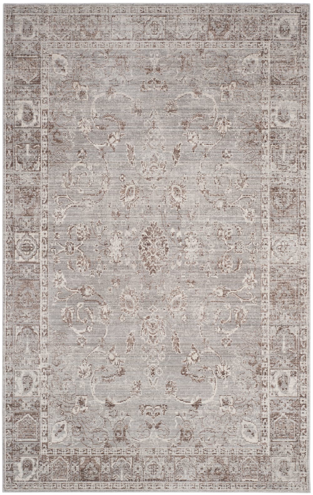 Tapis polyester gris 122 x 183 cm