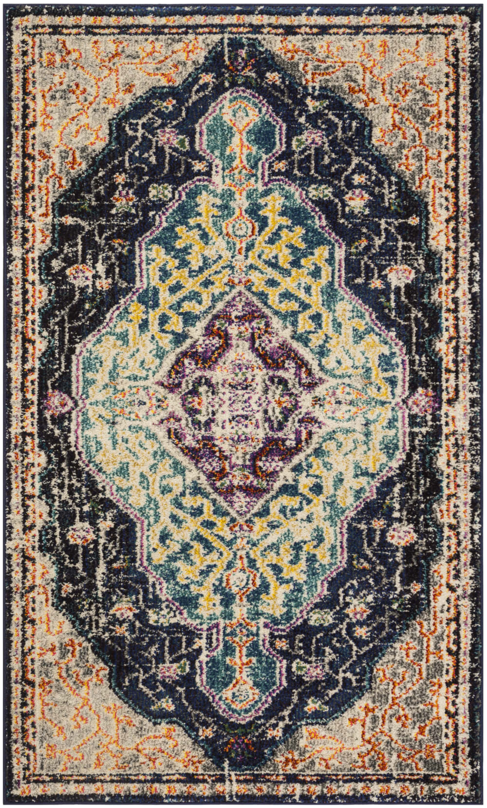 tapis bleu 122 x 170