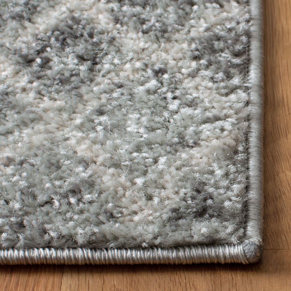 Tapis bohémien en polypropylène argent/blanc, 122 x 183 cm — vue 4