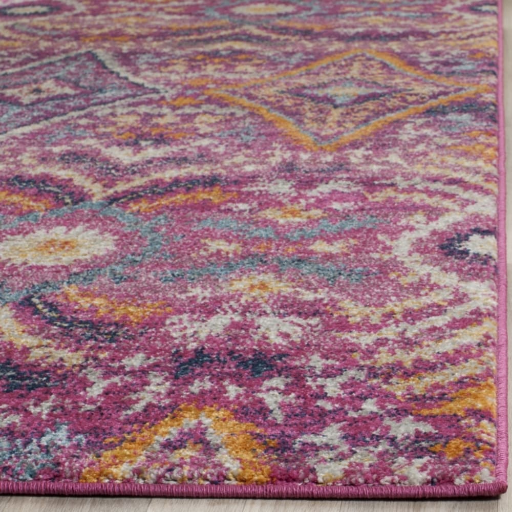 Tapis chic moderne en polypropylène rose/multicolore, 155 x 229 cm — vue 4