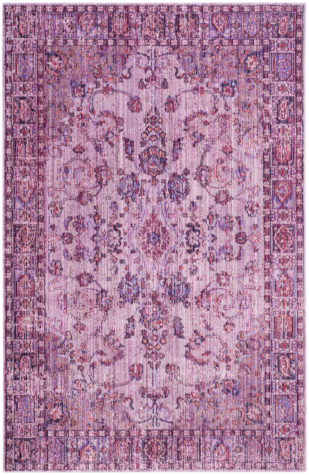 Tapis polyester rose 122 x 183 cm