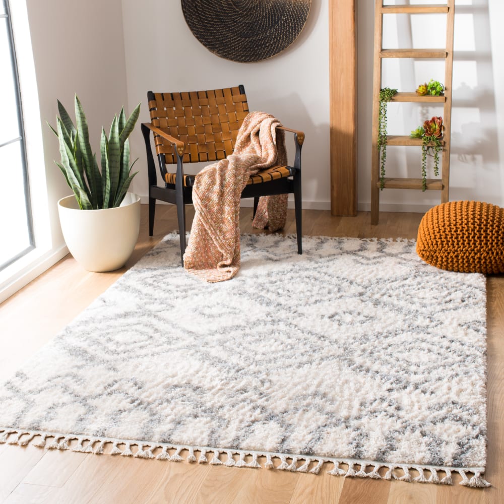 Safavieh Tapis en polypropylène beige/gris, 122 x 183 cm style classique chic - Pp - Polypropylène