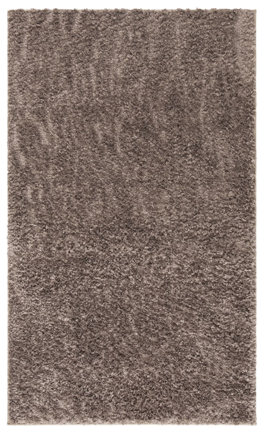 Tapis shag en polypropylène taupe, 91 x 152 cm