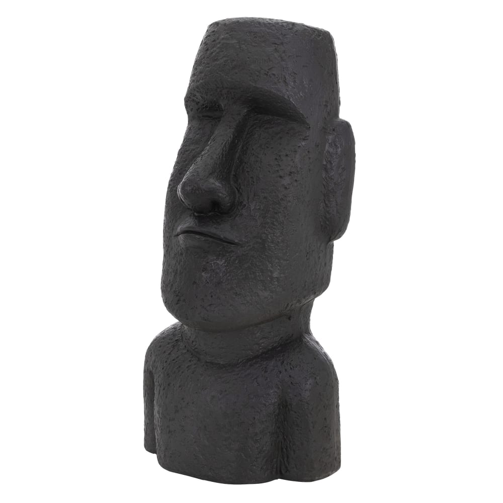 Estatua cabeza moai rapa nui isla de pascua 56 cm poliresina antracita