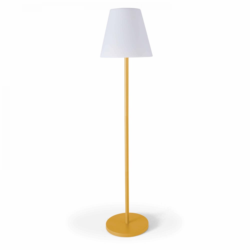 Lampadaire en acier jaune