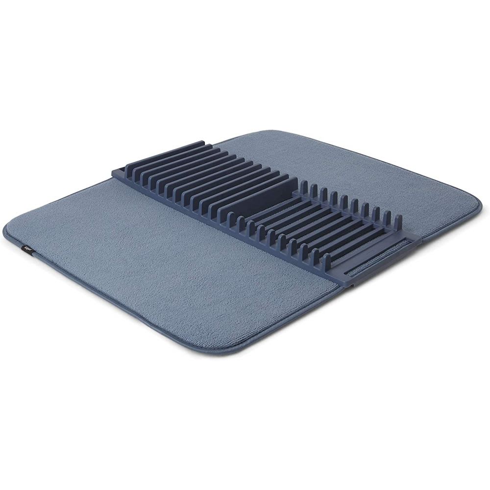 Tapis égouttoir à vaisselle en microfibre Udry  61x46cm bleu en