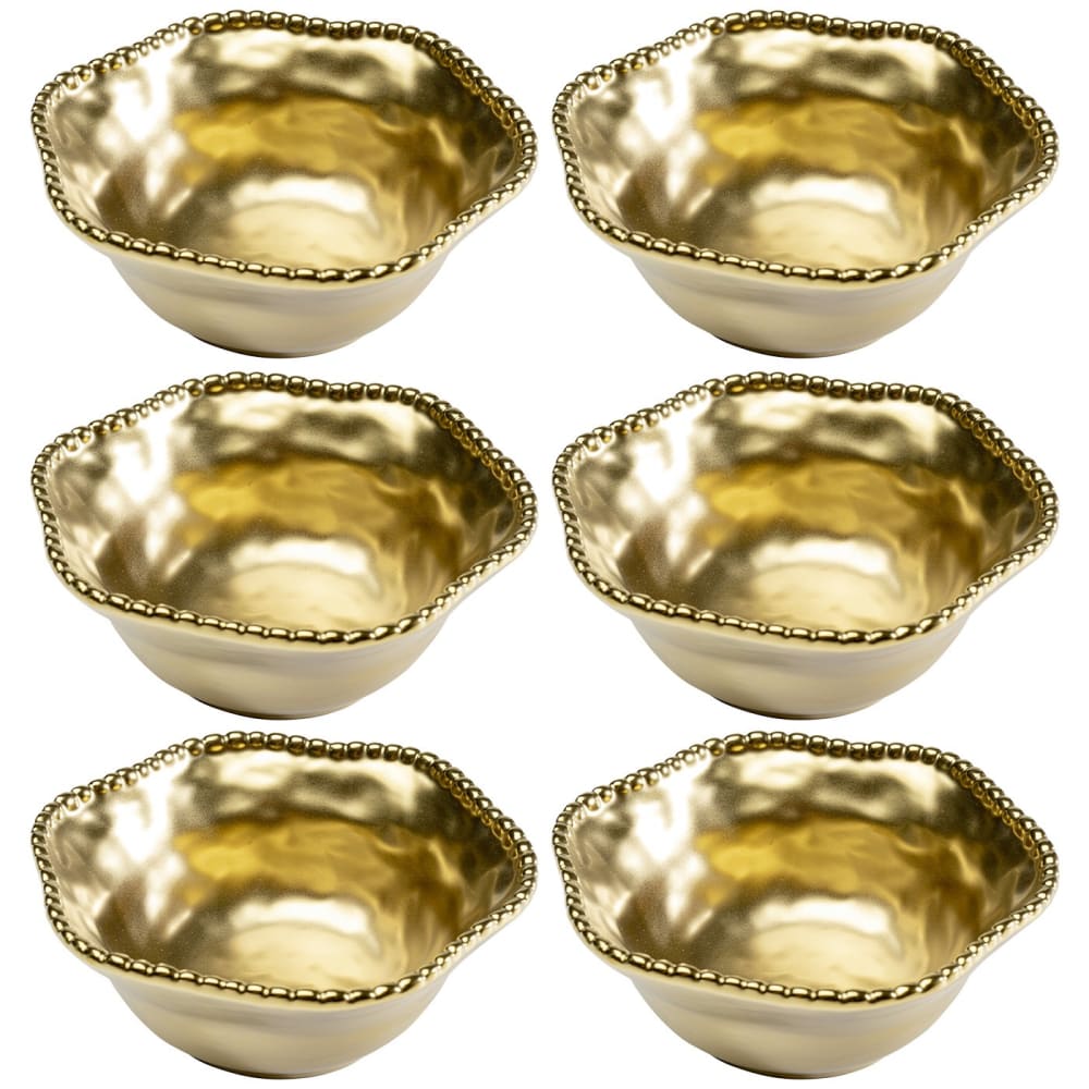 Bol en porcelaine dorée d16 - lot de 6