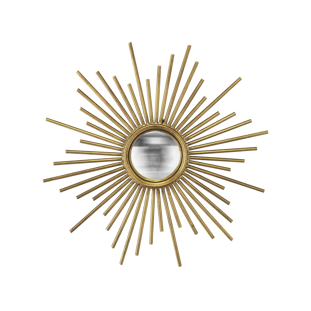 EMDE Miroir soleil convexe métal 45cm dore style classique chic Doré