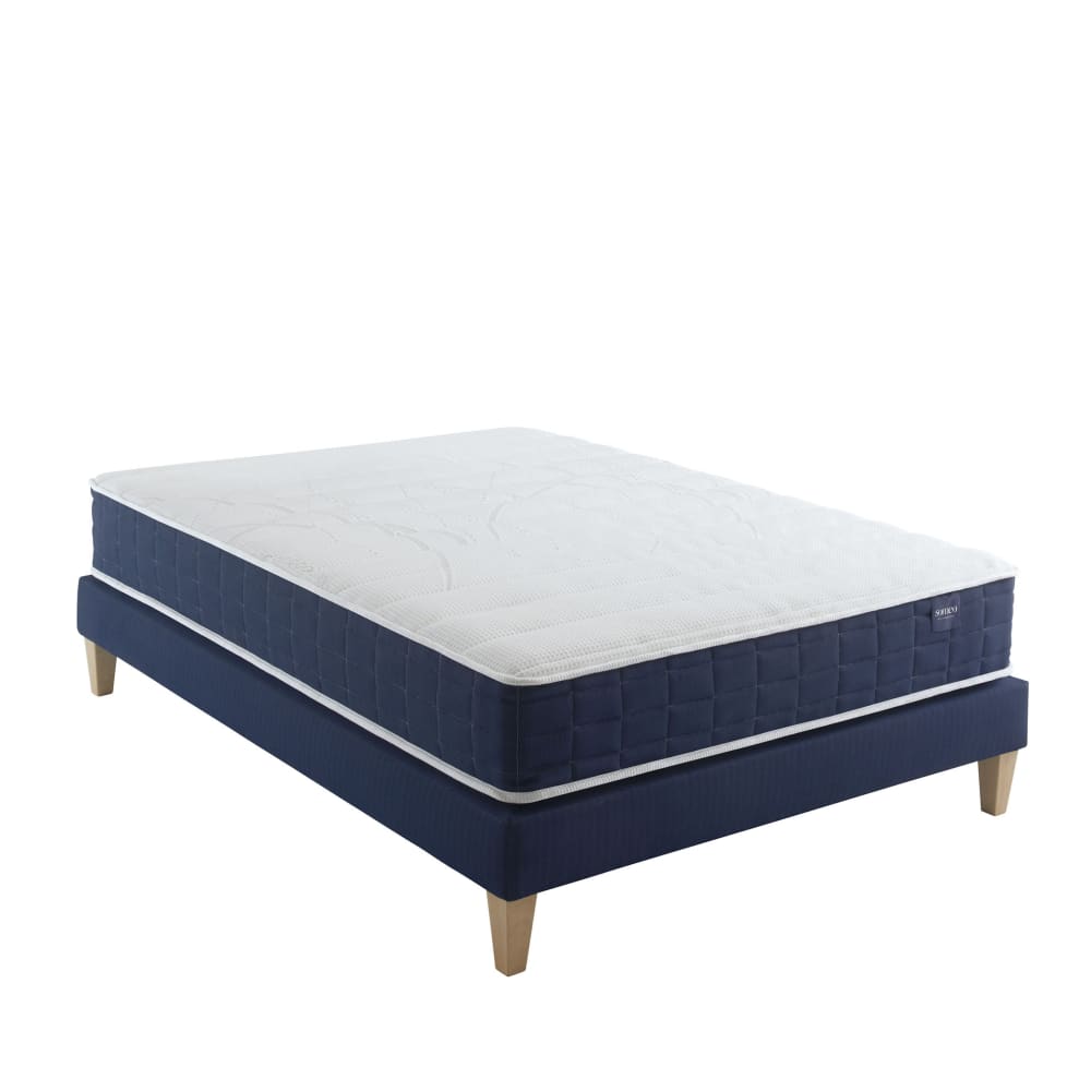 Ensemble matelas ressorts, sommier et pieds 140x190