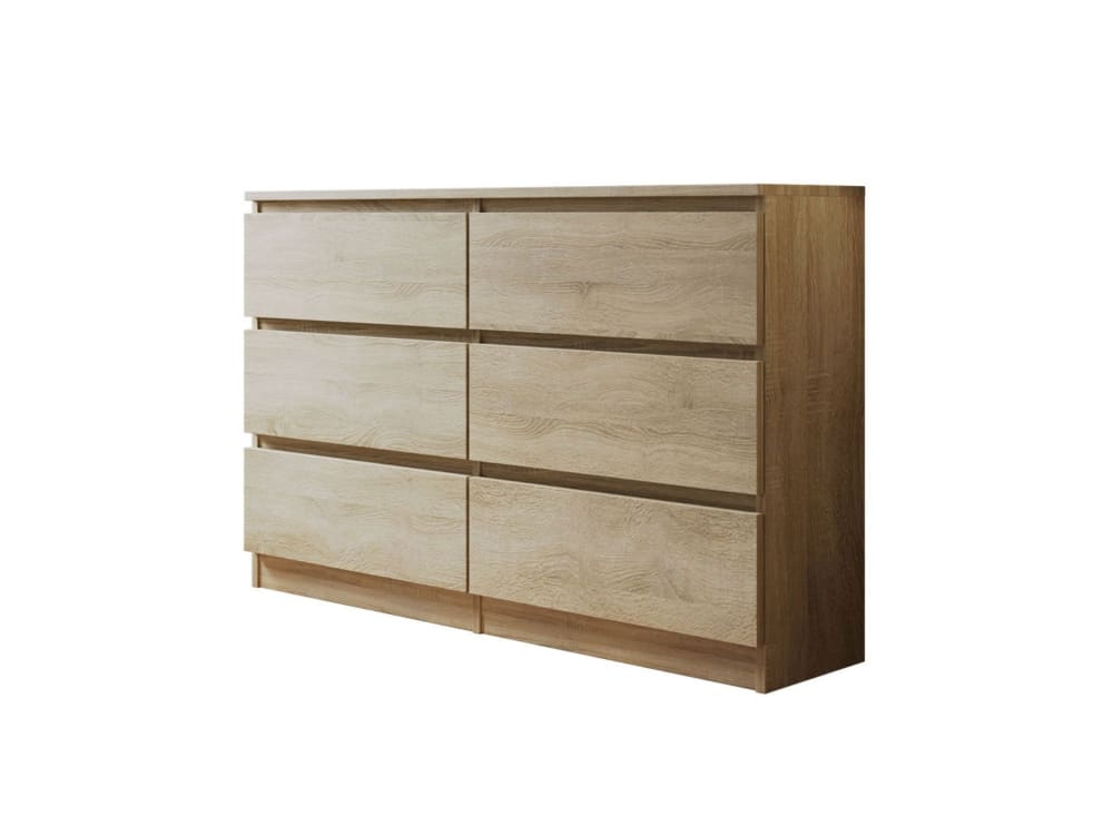 Commode 6 tiroirs 120 cm bois