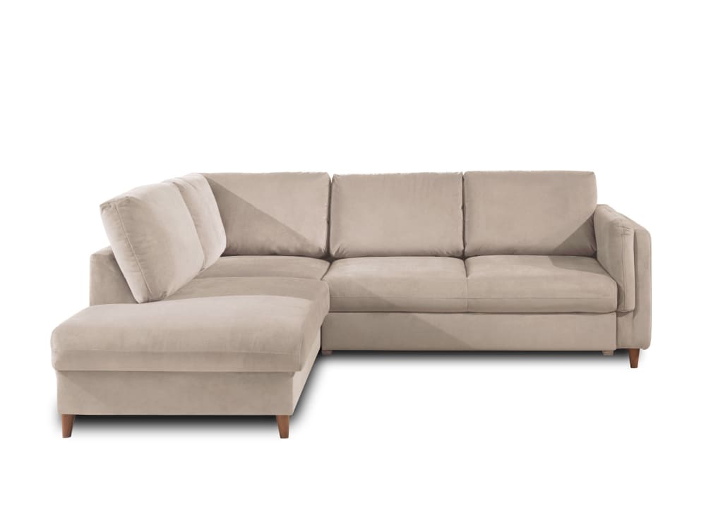 Canapé d'angle gauche   convertible   5 places  beige