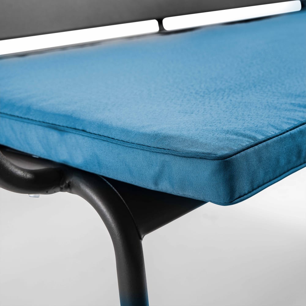 Coussin pour canapé polyester bleu pacific - Maisons du Monde