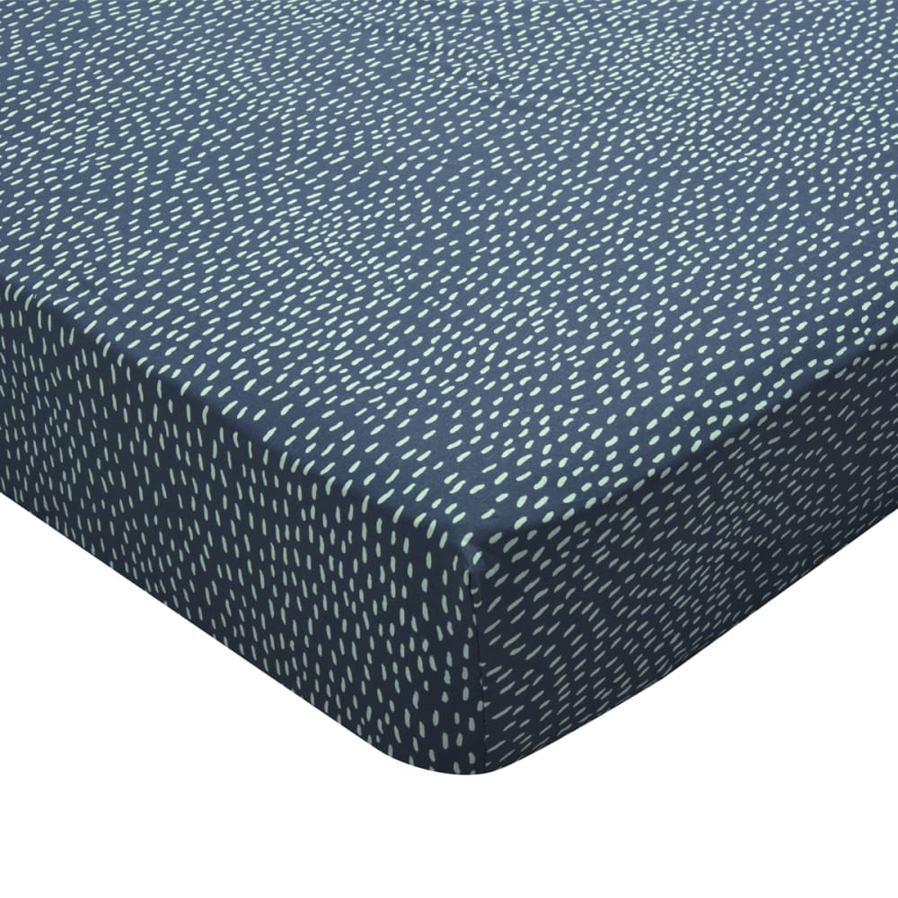 Drap housse en lyocell bleu 140x190