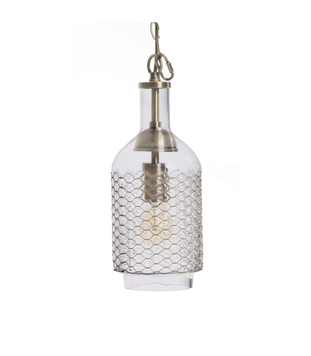Suspension en verre or