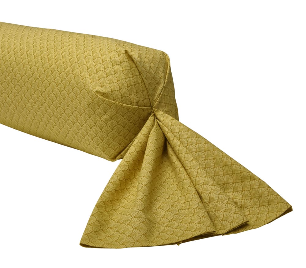 Taie de traversin en bambou curry 85x185