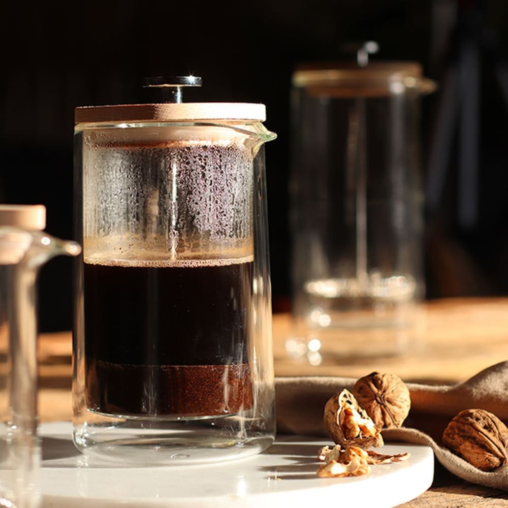 Cafetière à piston en verre double paroi 500ml - Maisons du Monde