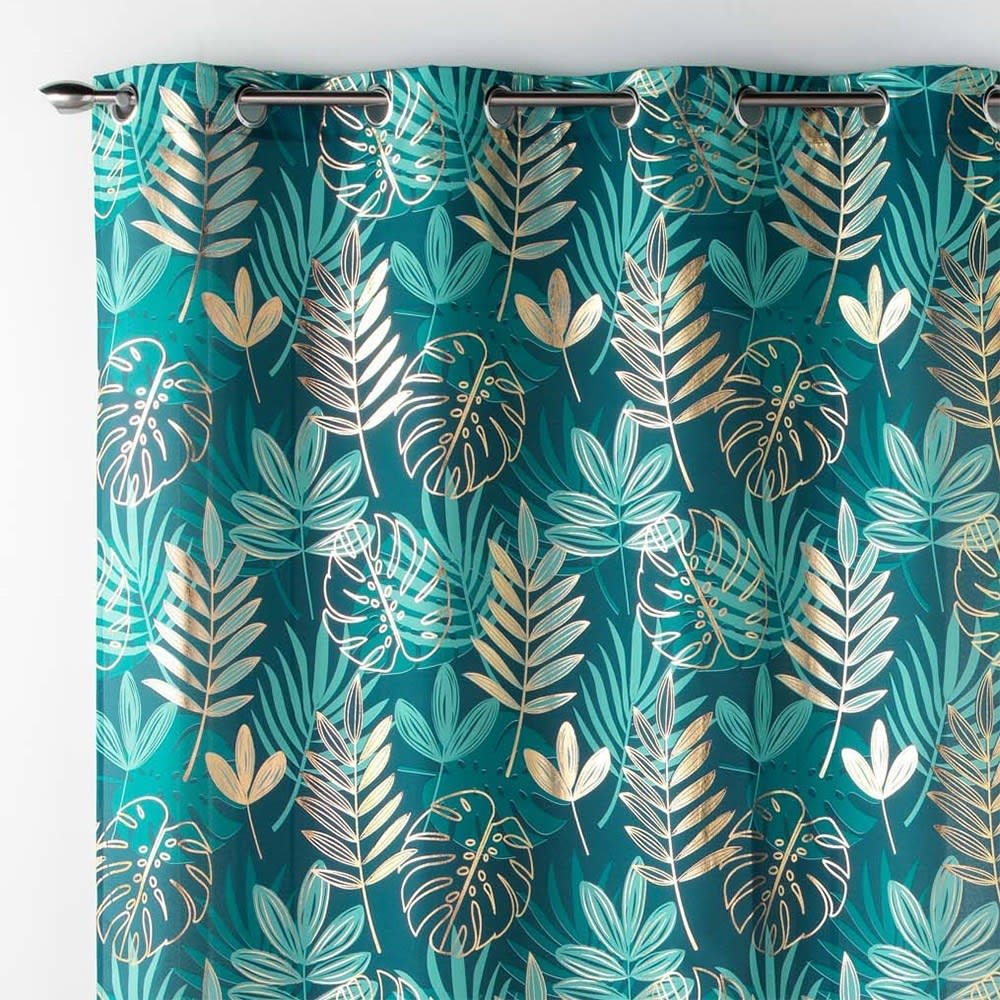 Rideau métallisé émeraude 140x260cm - Maisons du Monde