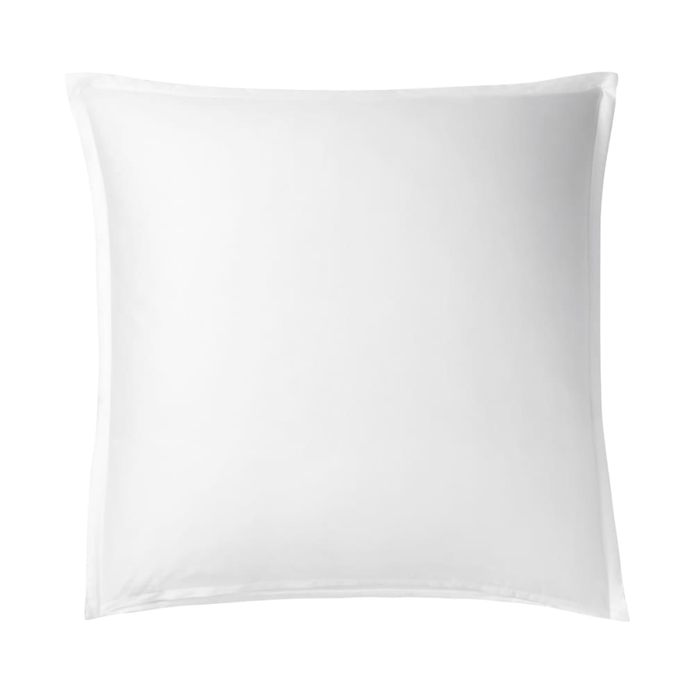Taie d'oreiller en satin de coton bio blanc 65x65