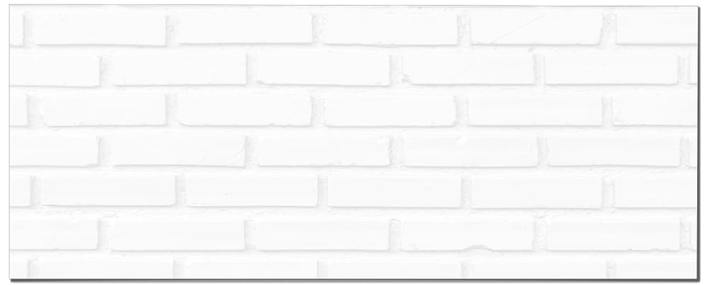 Frente de cocina ladrillo blanco 40x200 cm