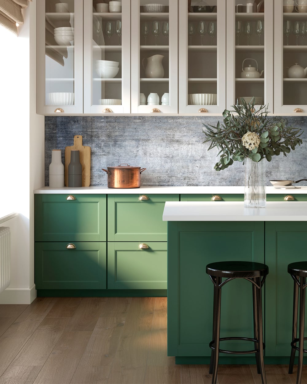 Frente de cocina cemento azulado 40x300 cm - Maisons du Monde