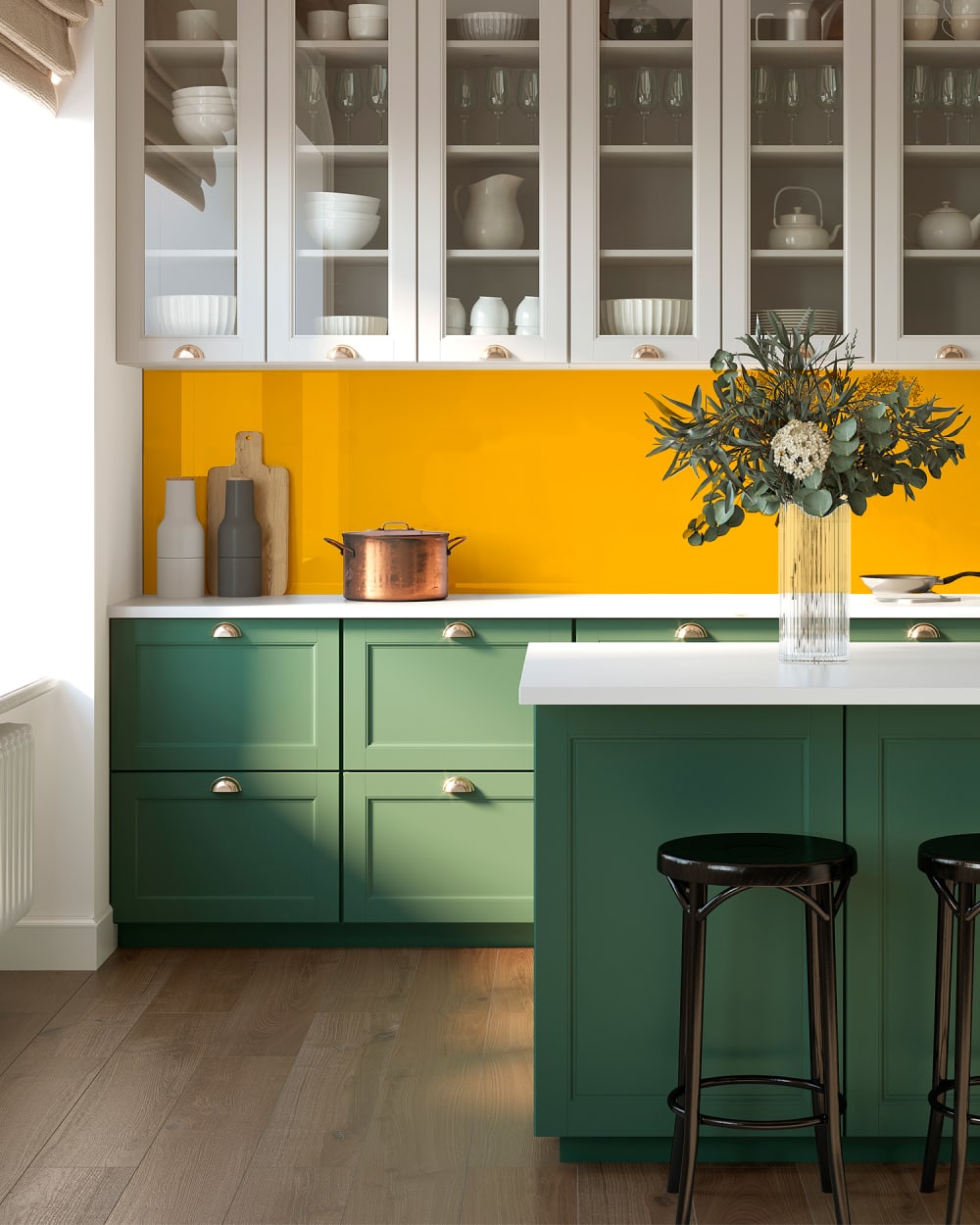 Frentes de cocina liso amarillo 40x100 cm - Maisons du Monde