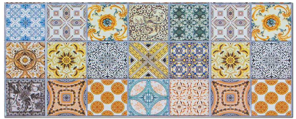 Frentes de cocina hidráulico multicolor 60x100 cm