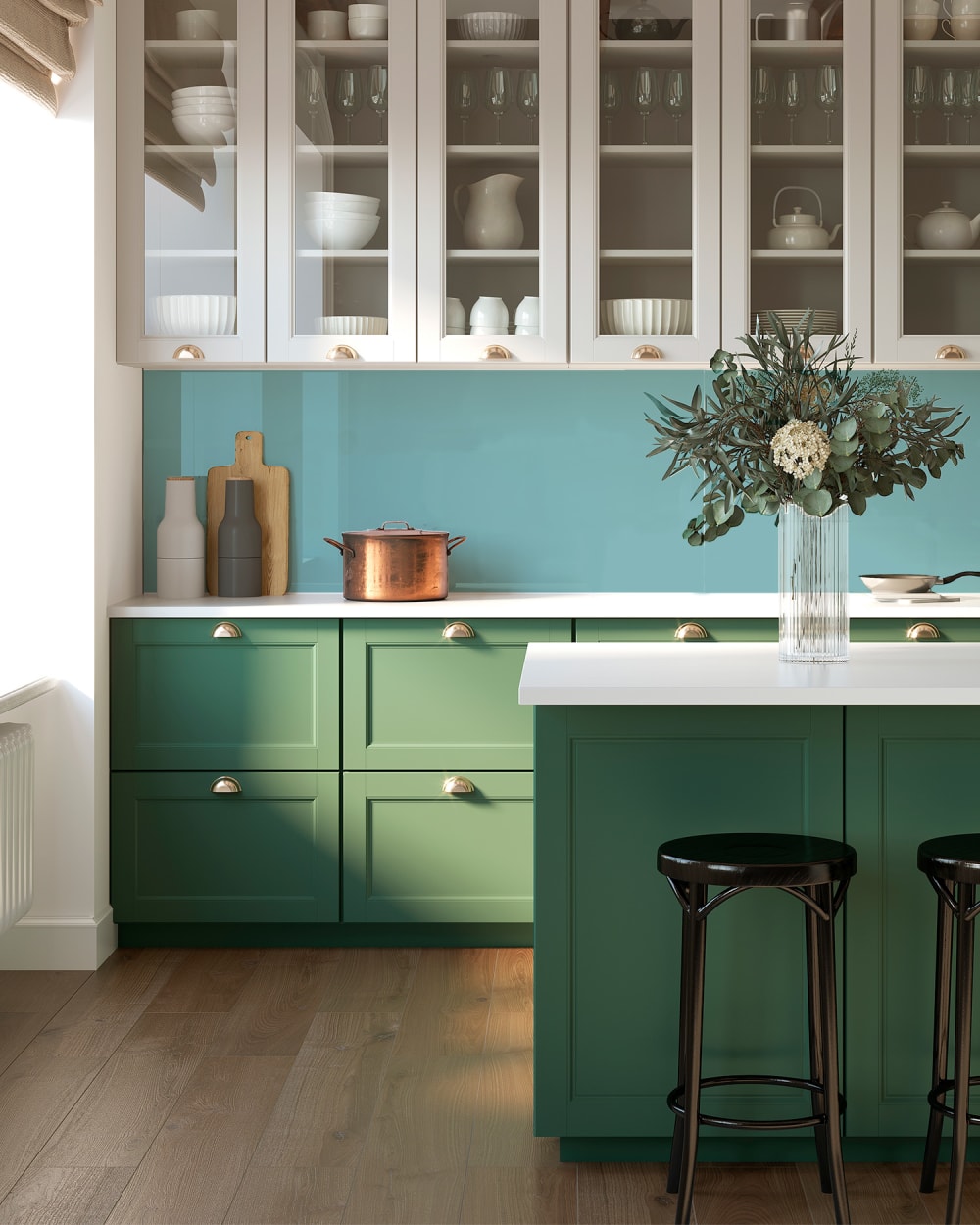 Frentes de cocina liso azul 60x200 cm - Maisons du Monde