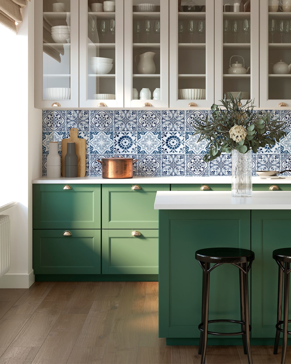 Frentes de cocina hidráulico azul 60x100 cm - Maisons du Monde