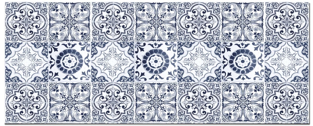 Frentes de cocina hidráulico azul 40x200 cm