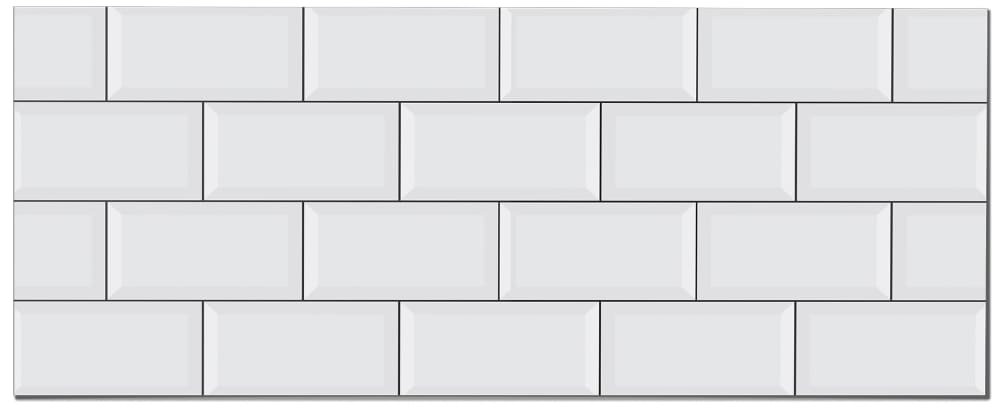 frente de cocina azulejo ladrillo blanco 40x200 cm