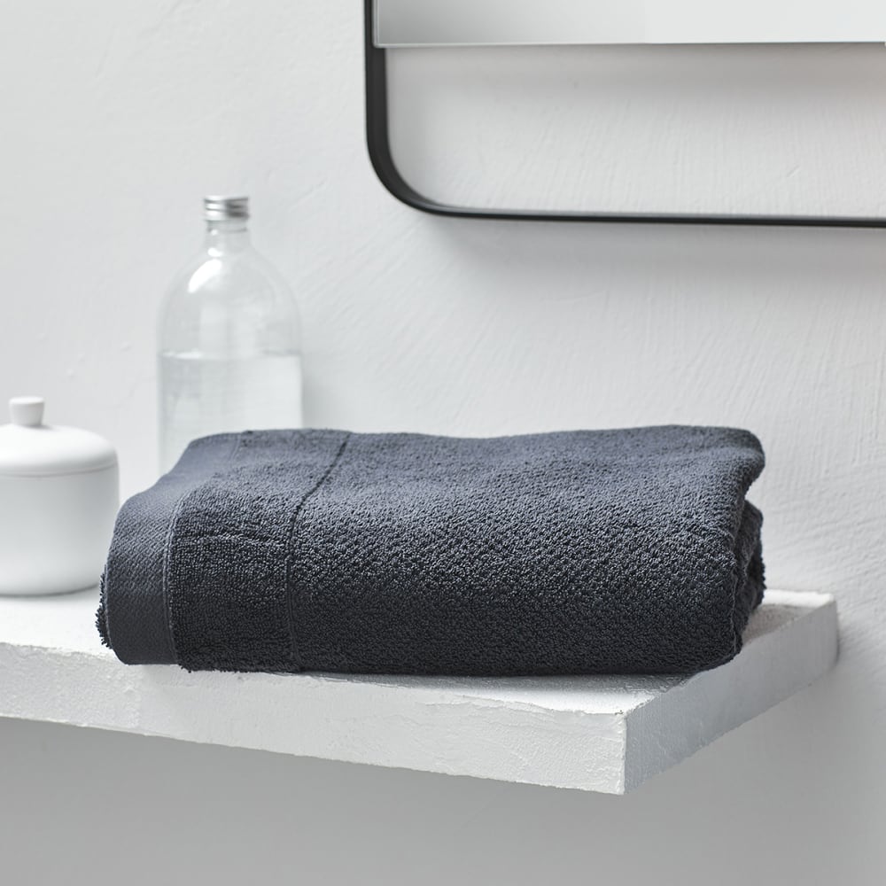 Drap de bain uni  70x130 cm Gris anthracite
