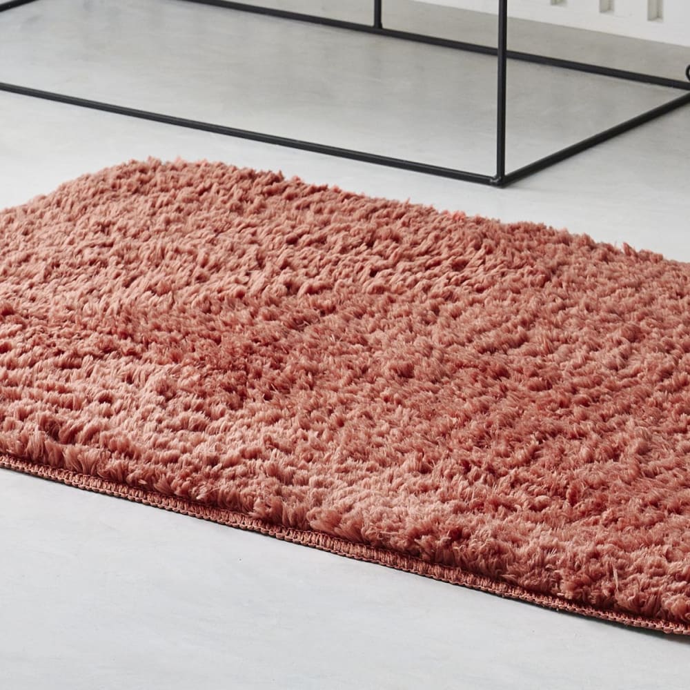 Tapis de bain tufté uni 50x80 cm rouge - Maisons du Monde