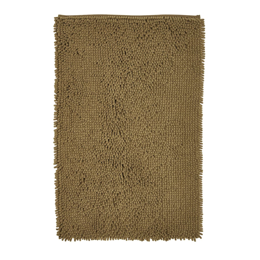 Tapis de bain mèche uni 50x80 cm bronze - Maisons du Monde