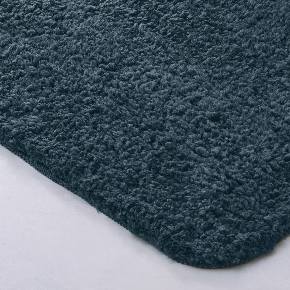 Tapis de bain tufté uni 50x80 cm bleu — vue 3