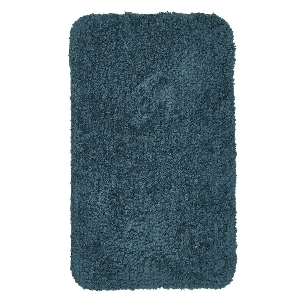 Tapis de bain tufté uni 50x80 cm bleu — vue 4