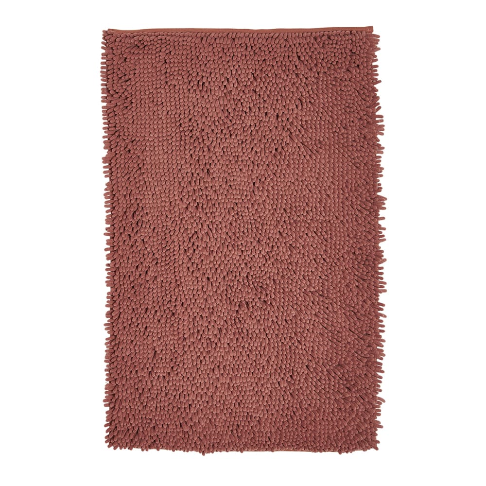 Tapis de bain mèche uni 50x80 cm rouge - Maisons du Monde