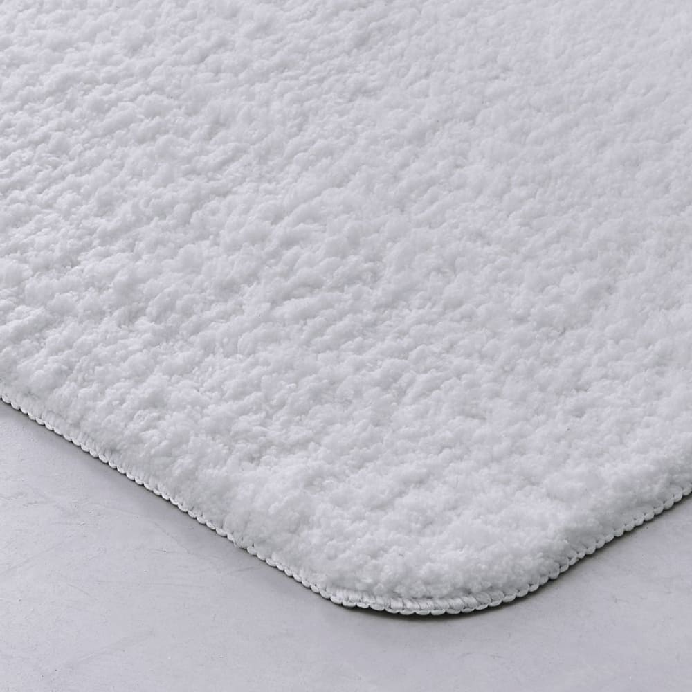 Tapis de bain tufté uni 50x80 cm blanc — vue 3