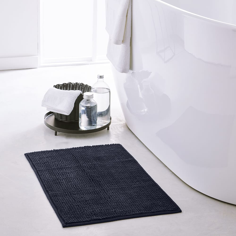 Tapis de bain Bubble uni  60x40 cm Bleu marine