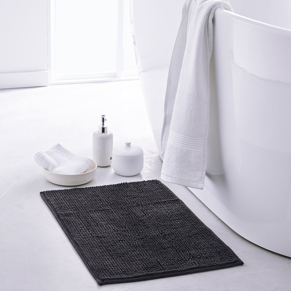 Tapis de bain Bubble uni  60x40 cm Gris anthracite