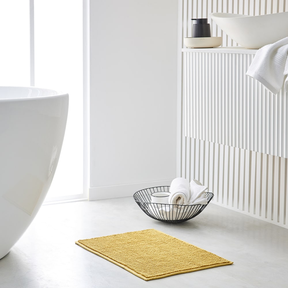 Tapis de bain Bubble uni  60x40 cm Jaune