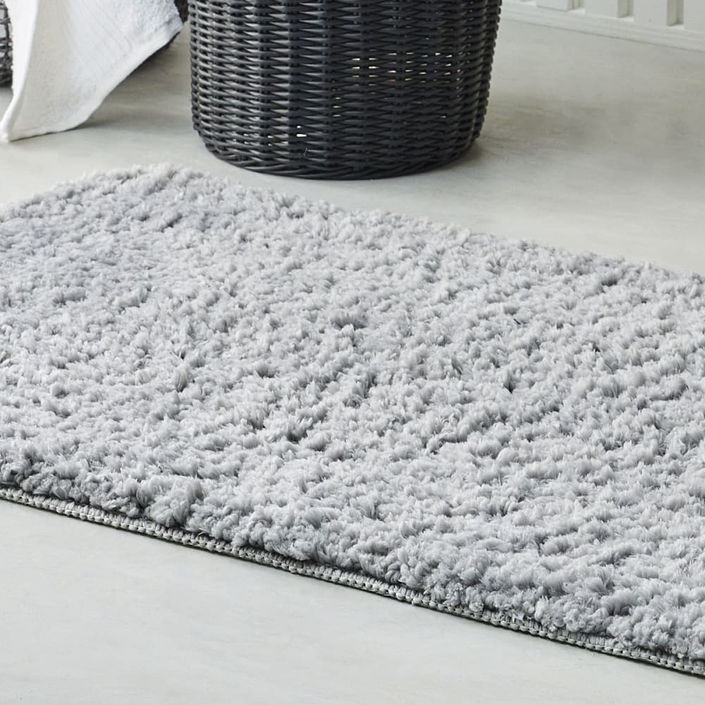 Tapis de bain tufté uni 50x80 cm gris — vue 3