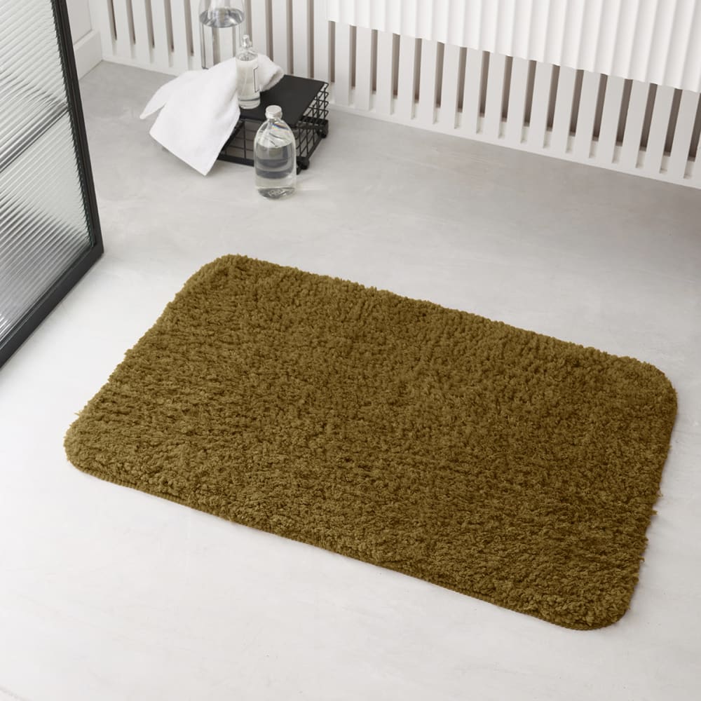 Tapis de bain tufté uni  50x80 cm Bronze