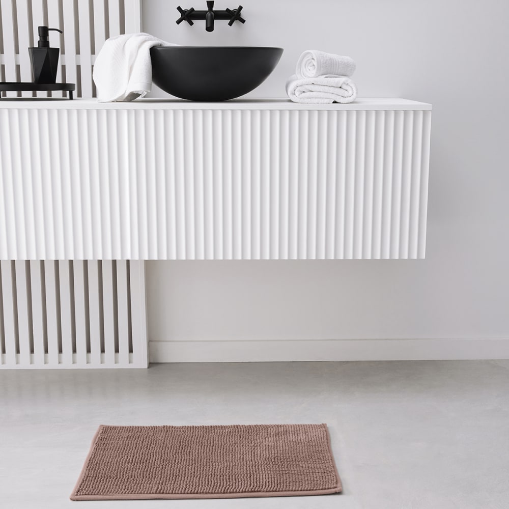 Tapis de bain Bubble uni  60x40 cm Rose