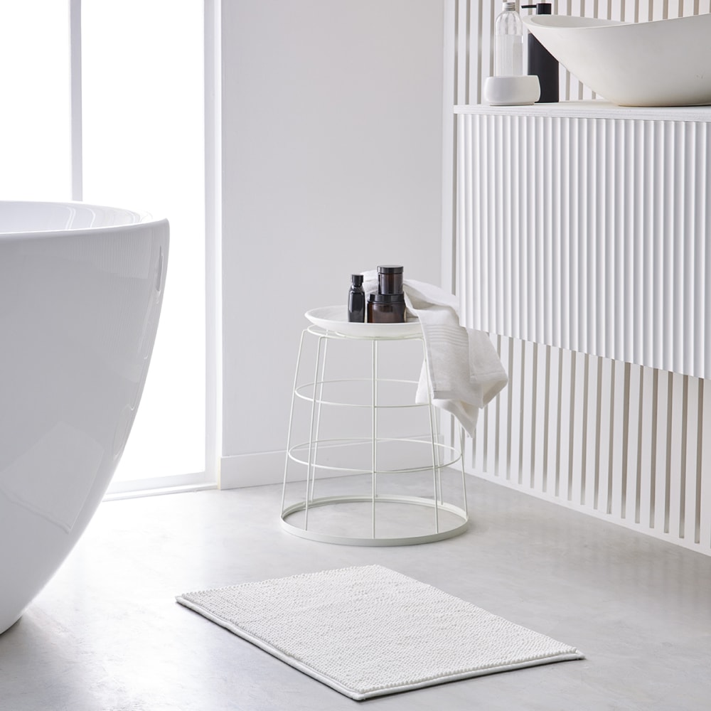 Tapis de bain Bubble uni  60x40 cm Blanc